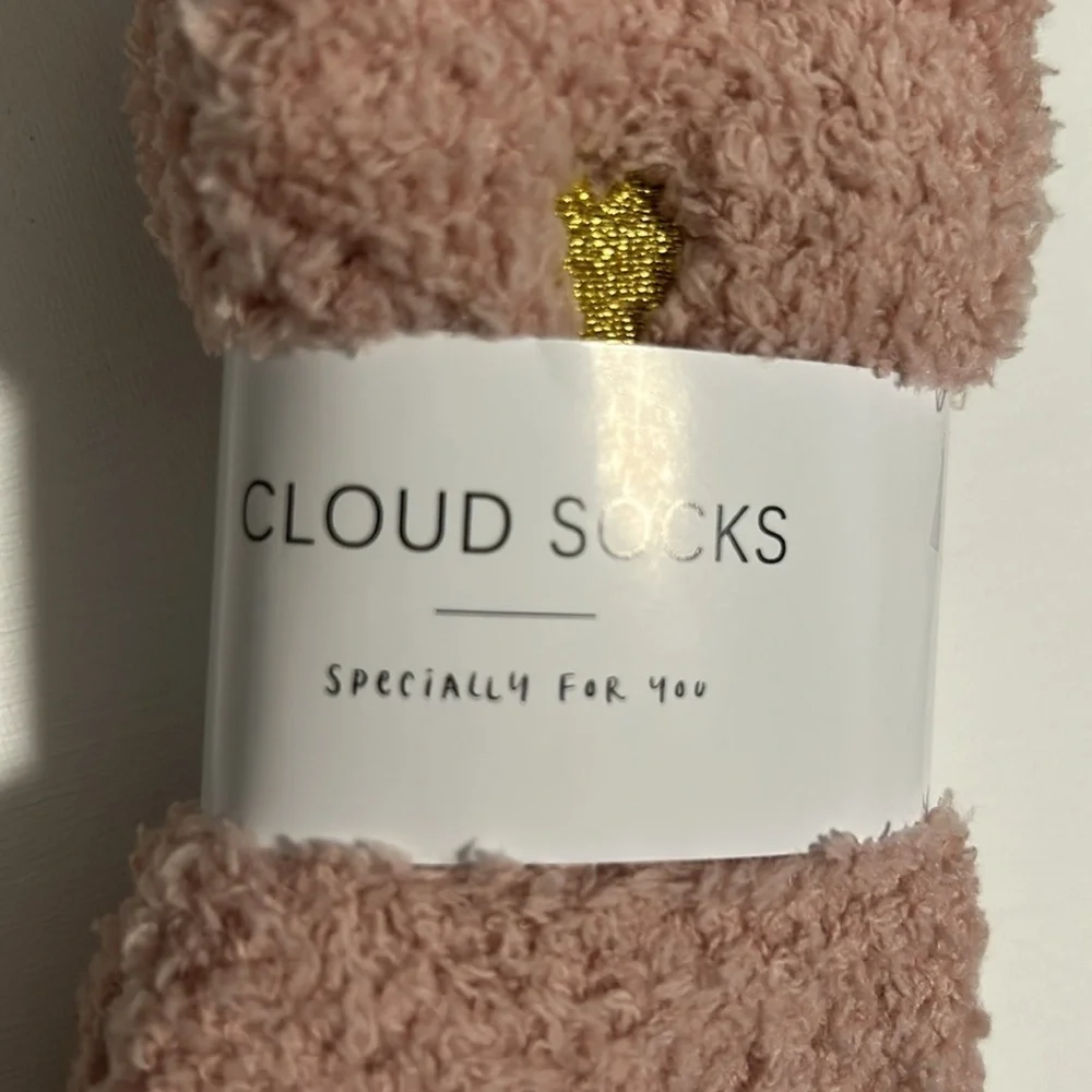 Fuzzy socks: light dusty pink